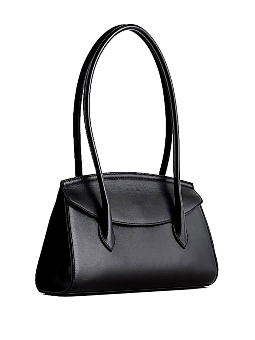 Quince Black Italian Leather East-West Shoulder Bag NWOT - Picture 3 of 12